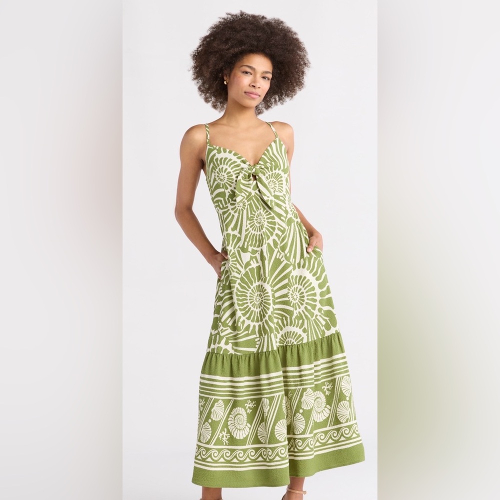 Sofia by Sofia Vergara Olive and Cream Dress